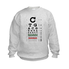 Eye chart with DNA bases kids' sweatshirt