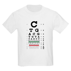 Eye chart with DNA bases kids' T-shirt