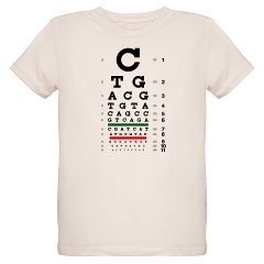 Eye chart with DNA bases organic kids' T-shirt