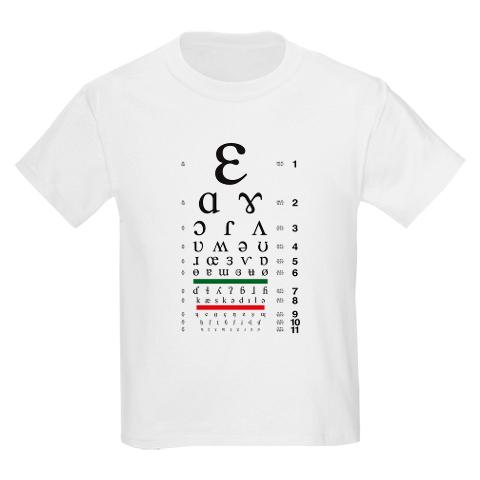 IPA eye chart kids' T-shirt