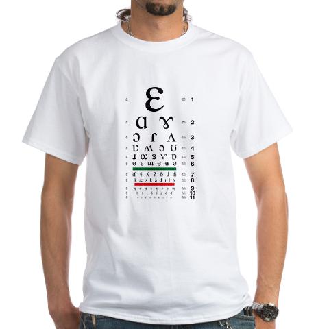 IPA eye chart men's T-shirt