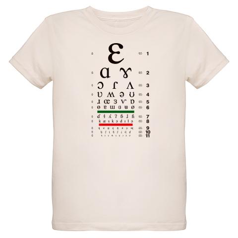 IPA eye chart organic kids' T-shirt
