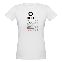 Abstract symbols eye chart #1 organic women's T-shirt
