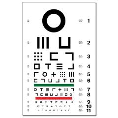 Abstract symbols eye chart #1 poster