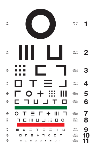 abstract symbols eye chart #1