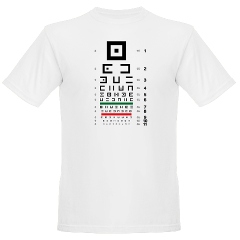 Abstract symbols eye chart #2 organic men's T-shirt