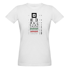 Abstract symbols eye chart #2 organic women's T-shirt