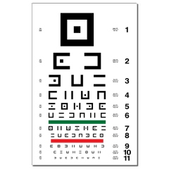 Abstract symbols eye chart #2 poster