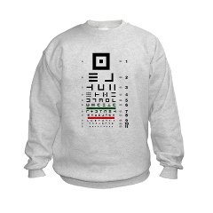 Abstract symbols eye chart #3 kids' sweatshirt
