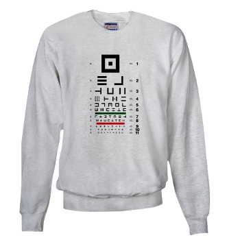 Abstract symbols eye chart #3 men's sweatshirt