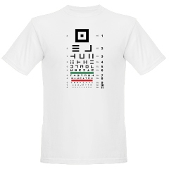 Abstract symbols eye chart #3 organic men's T-shirt