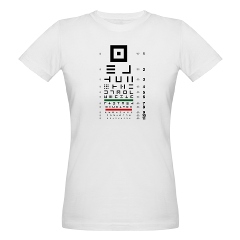 Abstract symbols eye chart #3 organic women's T-shirt