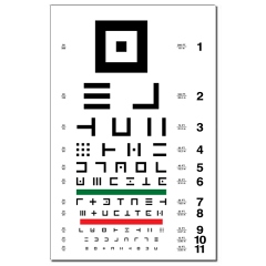 Abstract symbols eye chart #3 poster
