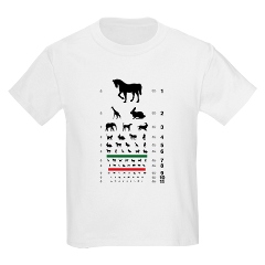 Eye chart with animal silhouettes kids' T-shirt