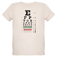 Eye chart with blurring letters organic kids' T-shirt