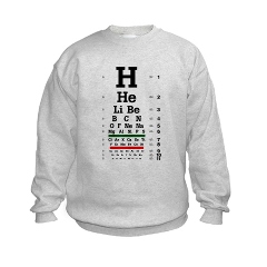 Chemistry eye chart kids' sweatshirt