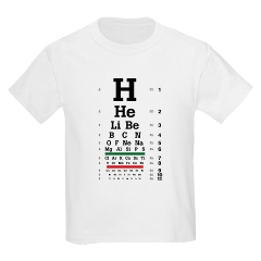 Chemistry eye chart kids' T-shirt