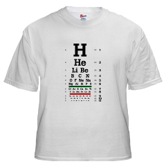 Chemistry eye chart men's T-shirt