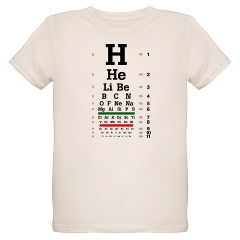 Chemistry eye chart organic kids' T-shirt