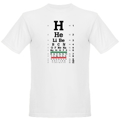 Chemistry eye chart organic men's T-shirt