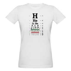 Chemistry eye chart organic women's T-shirt
