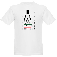 Eye chart with dominoes organic men's T-shirt