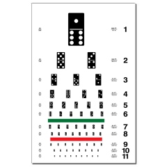 Eye chart with dominoes poster