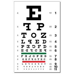 Dyslexic eye chart poster