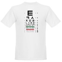 Korean eye chart organic men's T-shirt