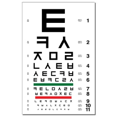 Korean eye chart poster
