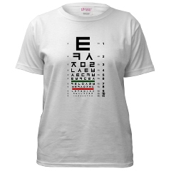 Korean eye chart women's T-shirt
