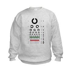 Landolt C eye chart kids' sweatshirt