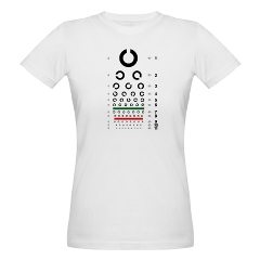 Landolt C eye chart organic women's T-shirt