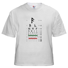 Eye chart with runes men's T-shirt