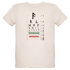 Eye chart with runes organic kids' T-shirt