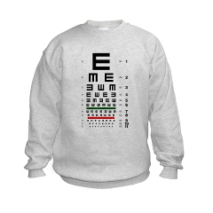 Tumbling E eye chart kids' sweatshirt