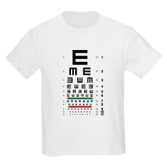 Tumbling E eye chart kids' T-shirt