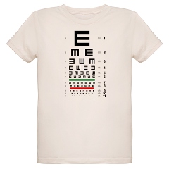 Tumbling E eye chart organic kids' T-shirt