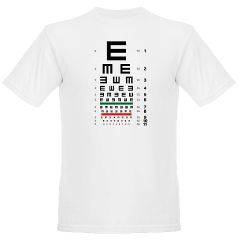 Tumbling E eye chart organic men's T-shirt