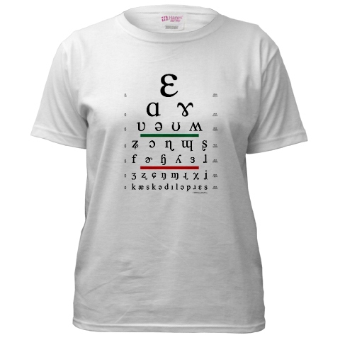 IPA eye chart T-shirt