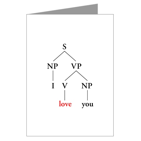 I love you syntax tree greeting card